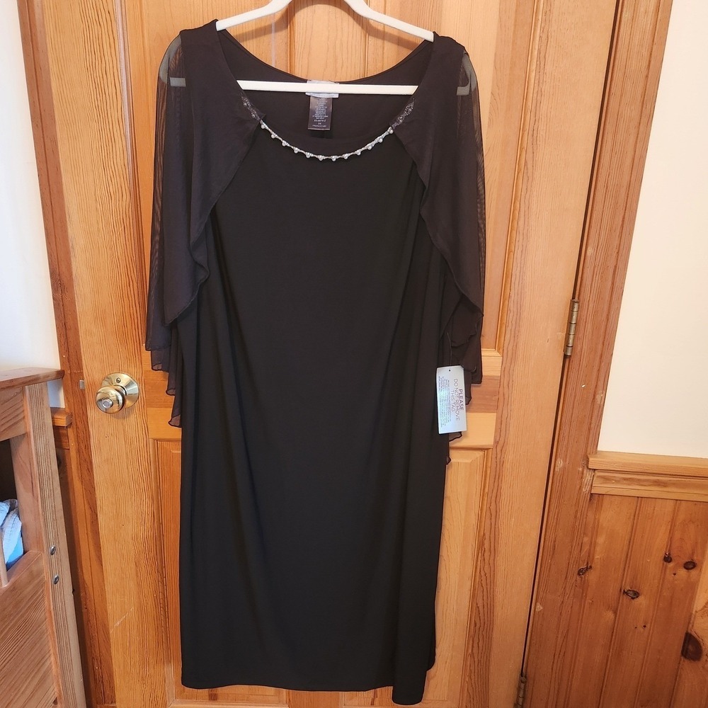 Catherines Beaded/Jewel Neckline, Shawl Dress Special‎ Occasions Elegant 2X NWT